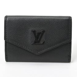 Louis Vuitton LOUIS VUITTON Portefeuille Lock Tri-fold Wallet M68787 Calf Leather Noir (Black) S-156508