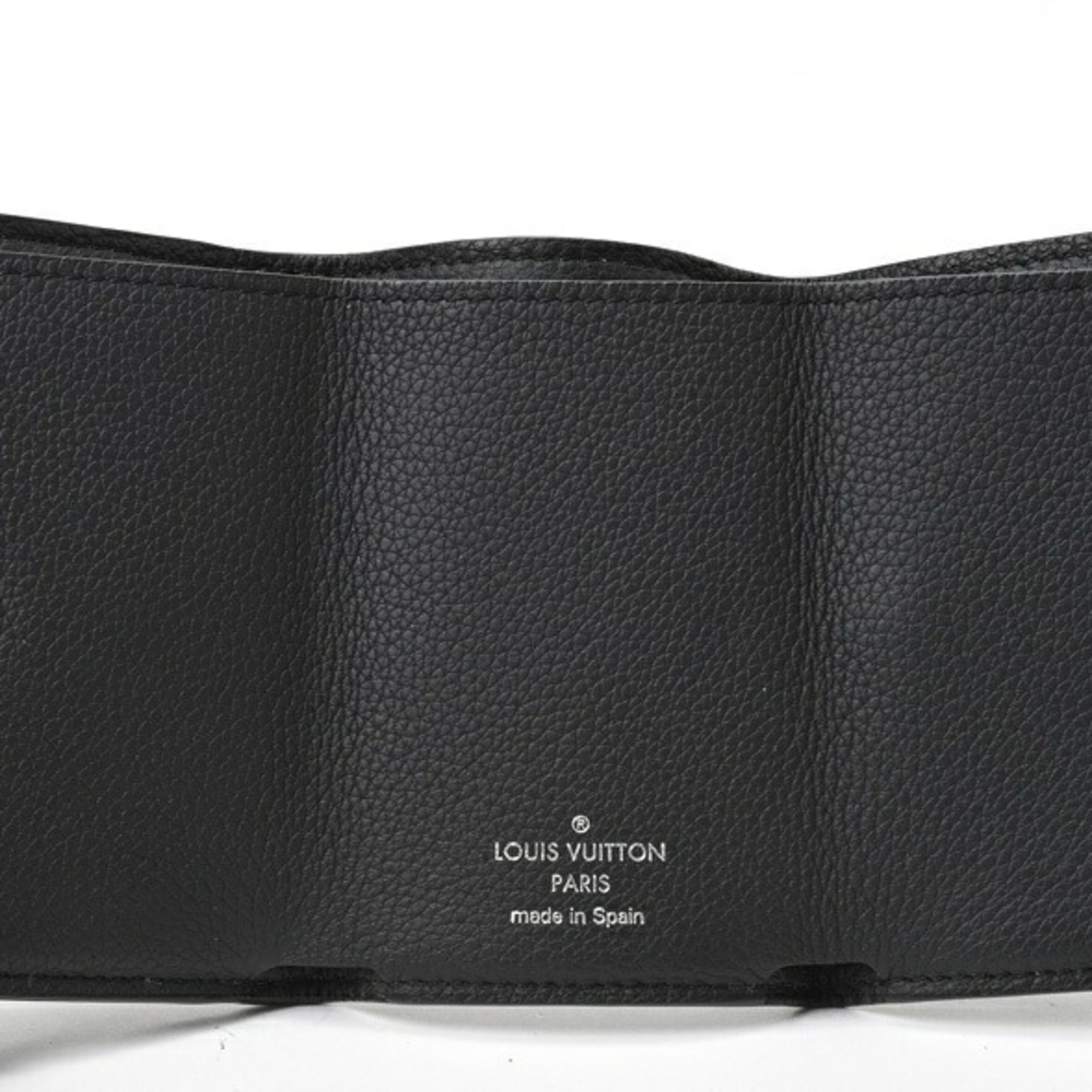 Louis Vuitton LOUIS VUITTON Portefeuille Lock Tri-fold Wallet M68787 Calf Leather Noir (Black) S-156508