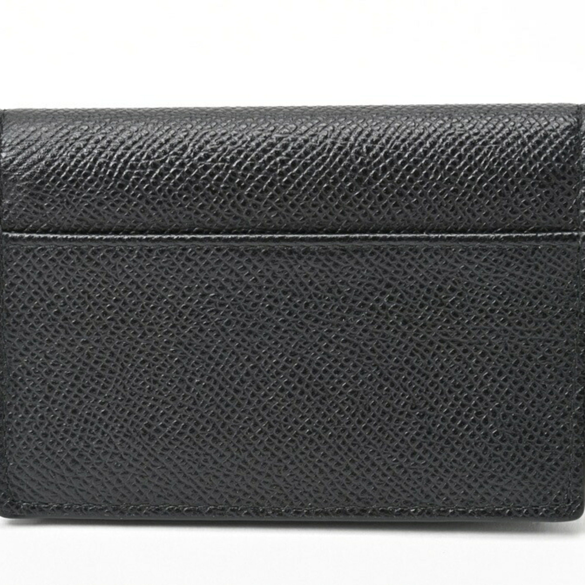 Dior Saddle Bloom Card Holder Case Leather Black T-156592