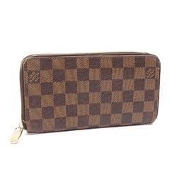 Louis Vuitton Round Long Wallet Damier Ebene Zippy Women's N60015 Brown