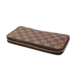 Louis Vuitton Round Long Wallet Damier Ebene Zippy Women's N60015 Brown