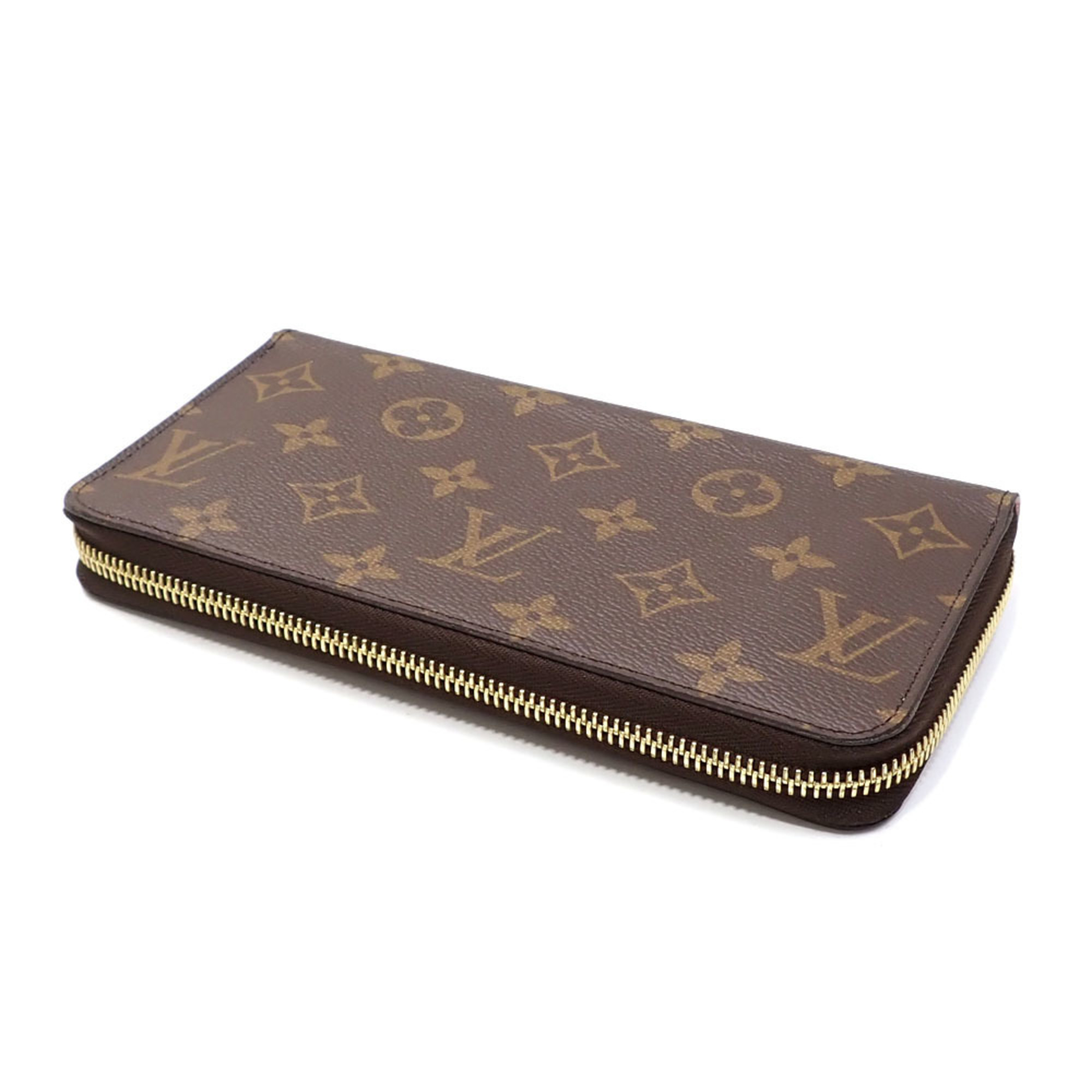 Louis Vuitton Round Long Wallet Monogram Zippy Women's M41894 Rose Ballerine