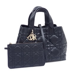 Christian Dior Handbag Macrocannage Toujours Bag Medium Women's Black Calfskin M2821OSHJ_M900