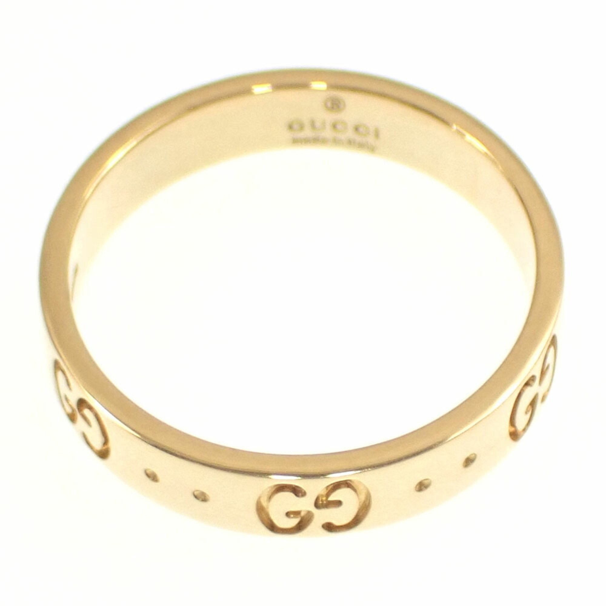 Gucci Icon Ring for Women, K18YG, Size 15, #16, 4.2g, 18K 750 Yellow Gold, 660070, J8500, 8000