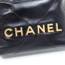 CHANEL 22 Handbag for Women, Black, Shiny Calfskin, AS3980, B08037, 94305, Shoulder, Drawstring