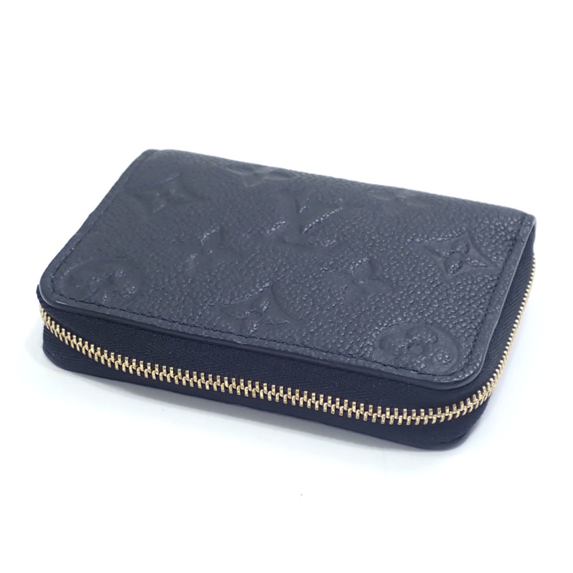 Louis Vuitton Coin Case Monogram Empreinte Zippy Purse Women's M60574 Noir Black Round