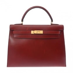 HERMES Kelly 32, Outside Stitching, Rouge H, W Stamp (around 1993), Women's Box Calf Handbag