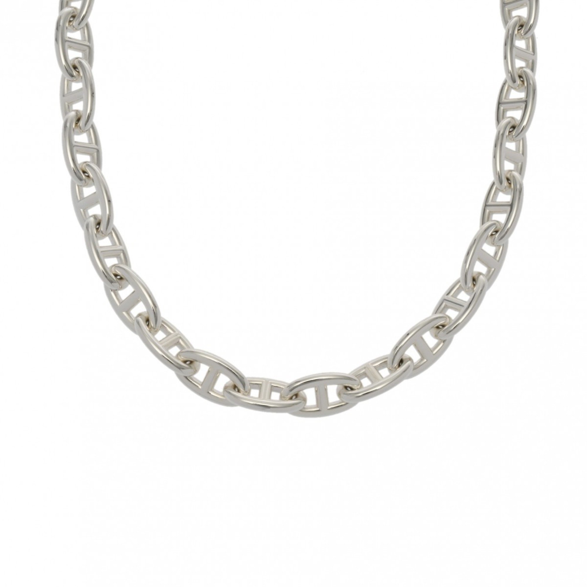 HERMES Chaine d'Ancre Necklace GM Women's Silver 925