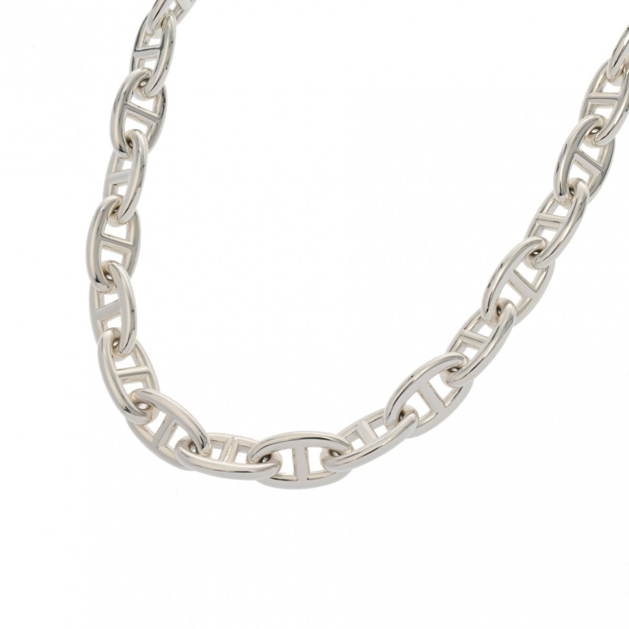 HERMES Chaine d'Ancre Necklace GM Women's Silver 925