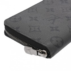 LOUIS VUITTON Louis Vuitton Monogram Eclipse Reverse Zippy Vertical Collaboration with Yayoi Kusama Grey M81971 Men's Canvas Long Wallet