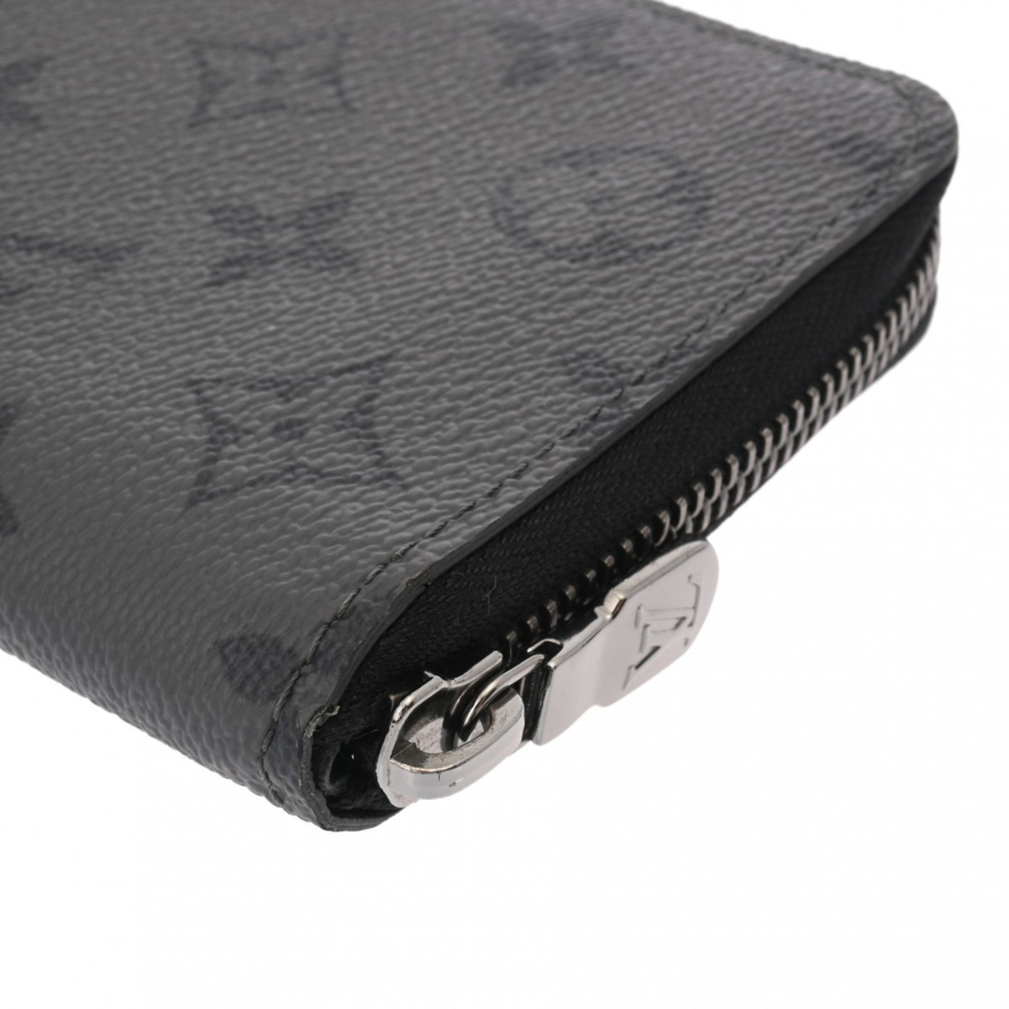 LOUIS VUITTON Louis Vuitton Monogram Eclipse Reverse Zippy Vertical Collaboration with Yayoi Kusama Grey M81971 Men's Canvas Long Wallet