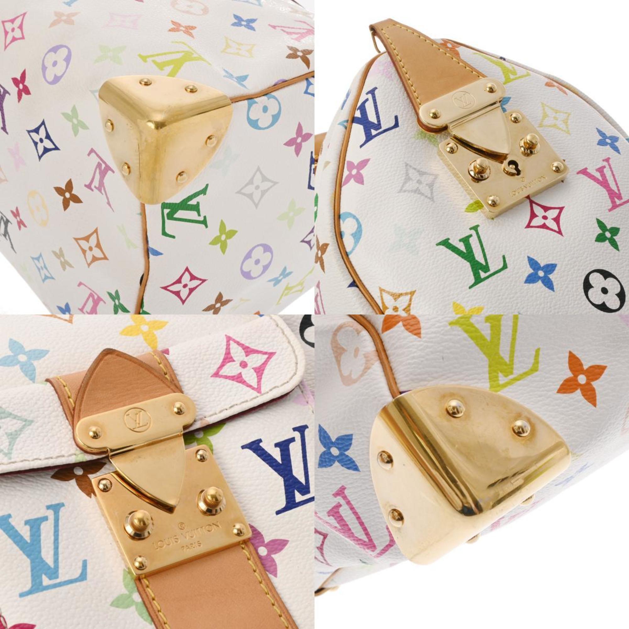 LOUIS VUITTON Louis Vuitton Multicolor Speedy 30 Blanc M92643 Women's Monogram Handbag