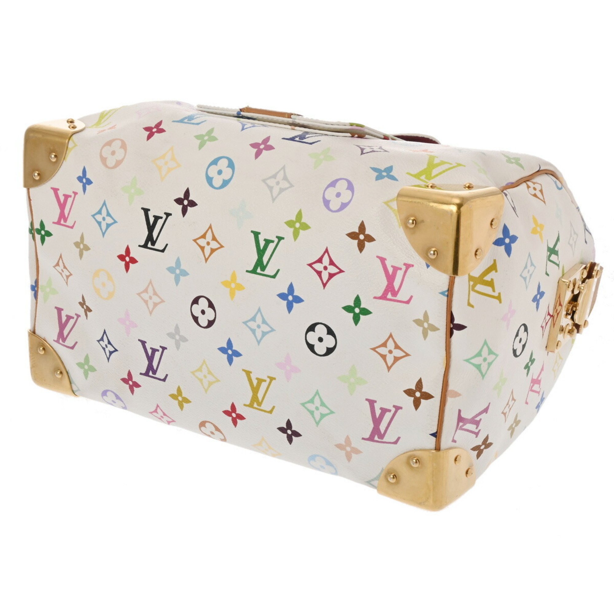 LOUIS VUITTON Louis Vuitton Multicolor Speedy 30 Blanc M92643 Women's Monogram Handbag