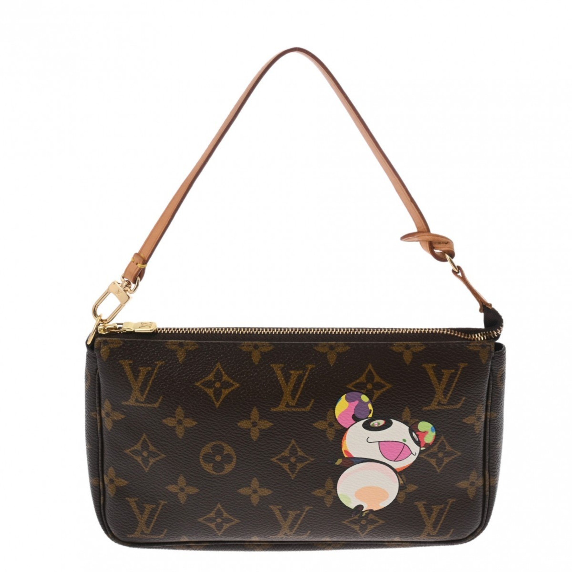 LOUIS VUITTON Louis Vuitton Monogram Panda Pochette Accessory Brown M51981 Women's Canvas Pouch