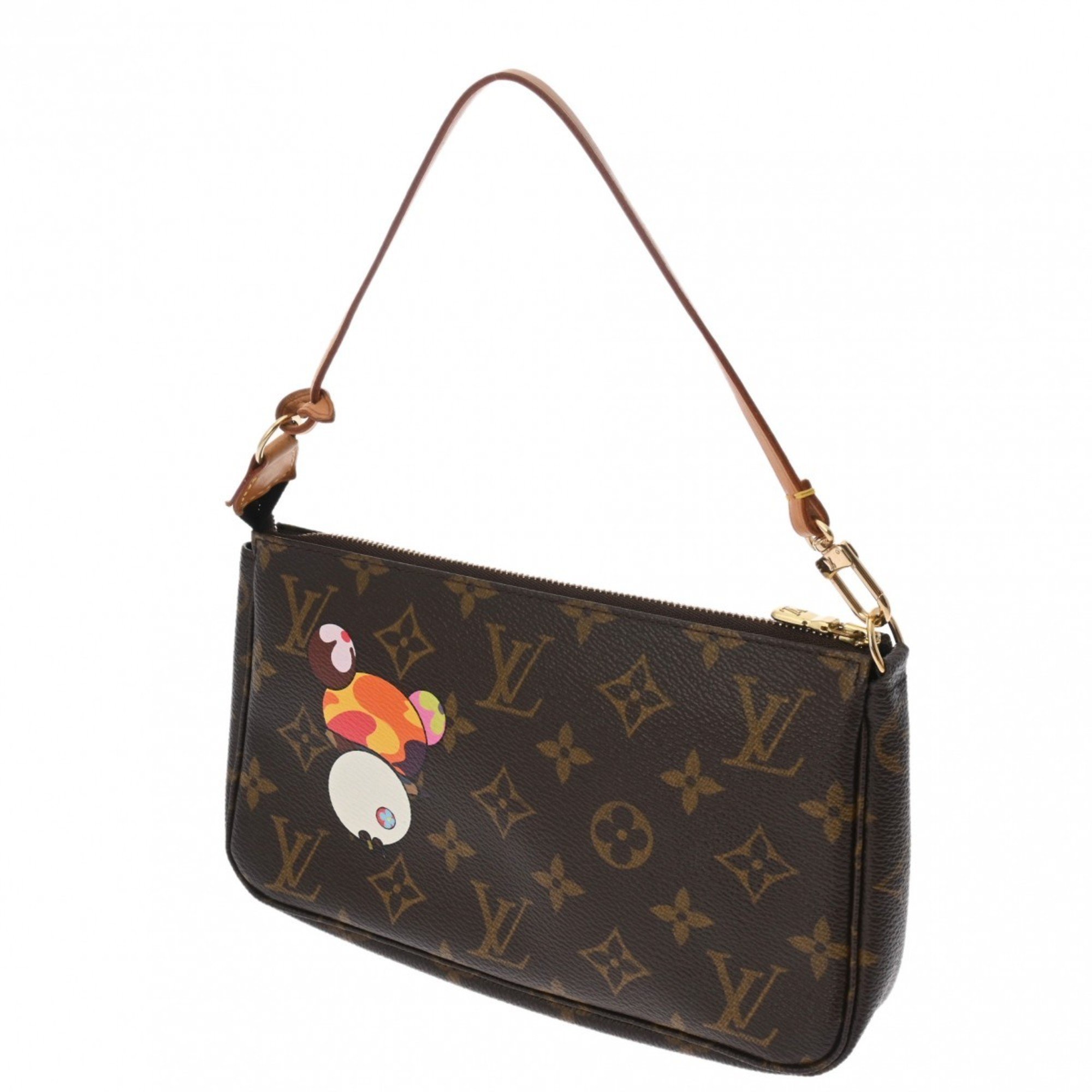 LOUIS VUITTON Louis Vuitton Monogram Panda Pochette Accessory Brown M51981 Women's Canvas Pouch