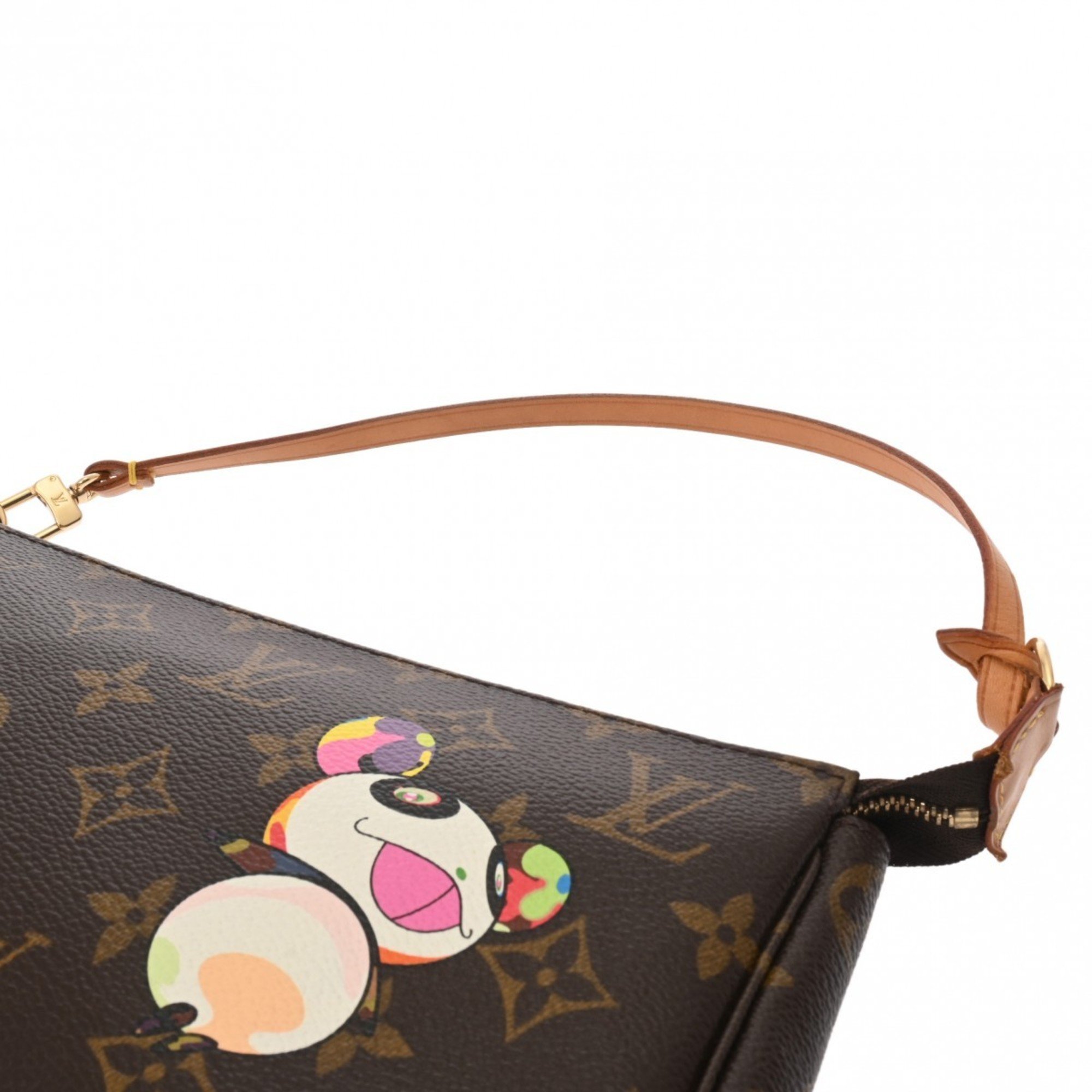 LOUIS VUITTON Louis Vuitton Monogram Panda Pochette Accessory Brown M51981 Women's Canvas Pouch