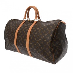 LOUIS VUITTON Louis Vuitton Monogram Keepall 55 Brown M41424 Unisex Canvas Boston Bag