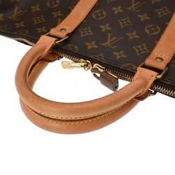 LOUIS VUITTON Louis Vuitton Monogram Keepall 55 Brown M41424 Unisex Canvas Boston Bag