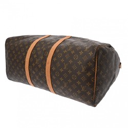 LOUIS VUITTON Louis Vuitton Monogram Keepall 55 Brown M41424 Unisex Canvas Boston Bag