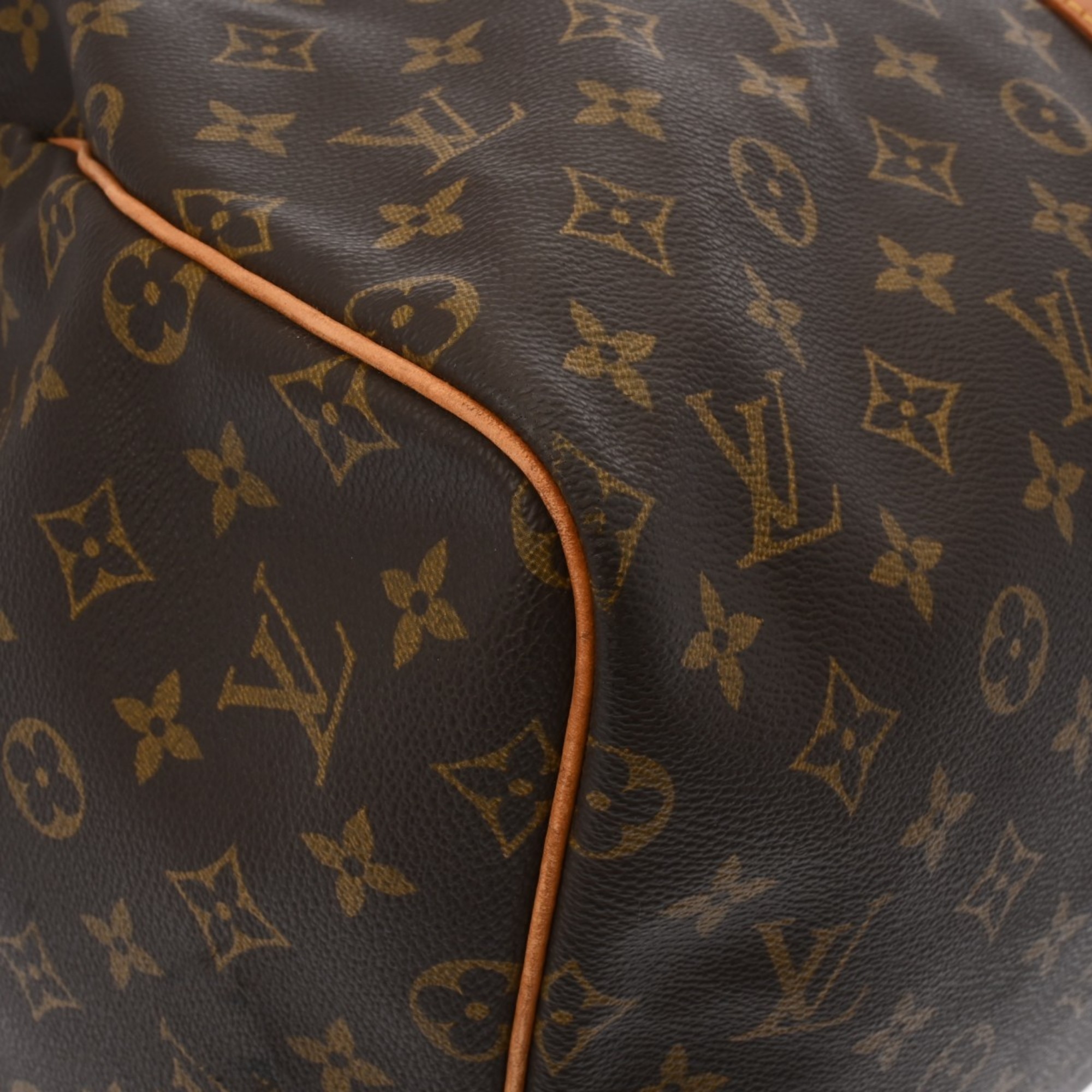 LOUIS VUITTON Louis Vuitton Monogram Keepall 55 Brown M41424 Unisex Canvas Boston Bag