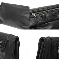 BALENCIAGA Giant Covered Envelope Black 2045340 Unisex Leather Clutch Bag