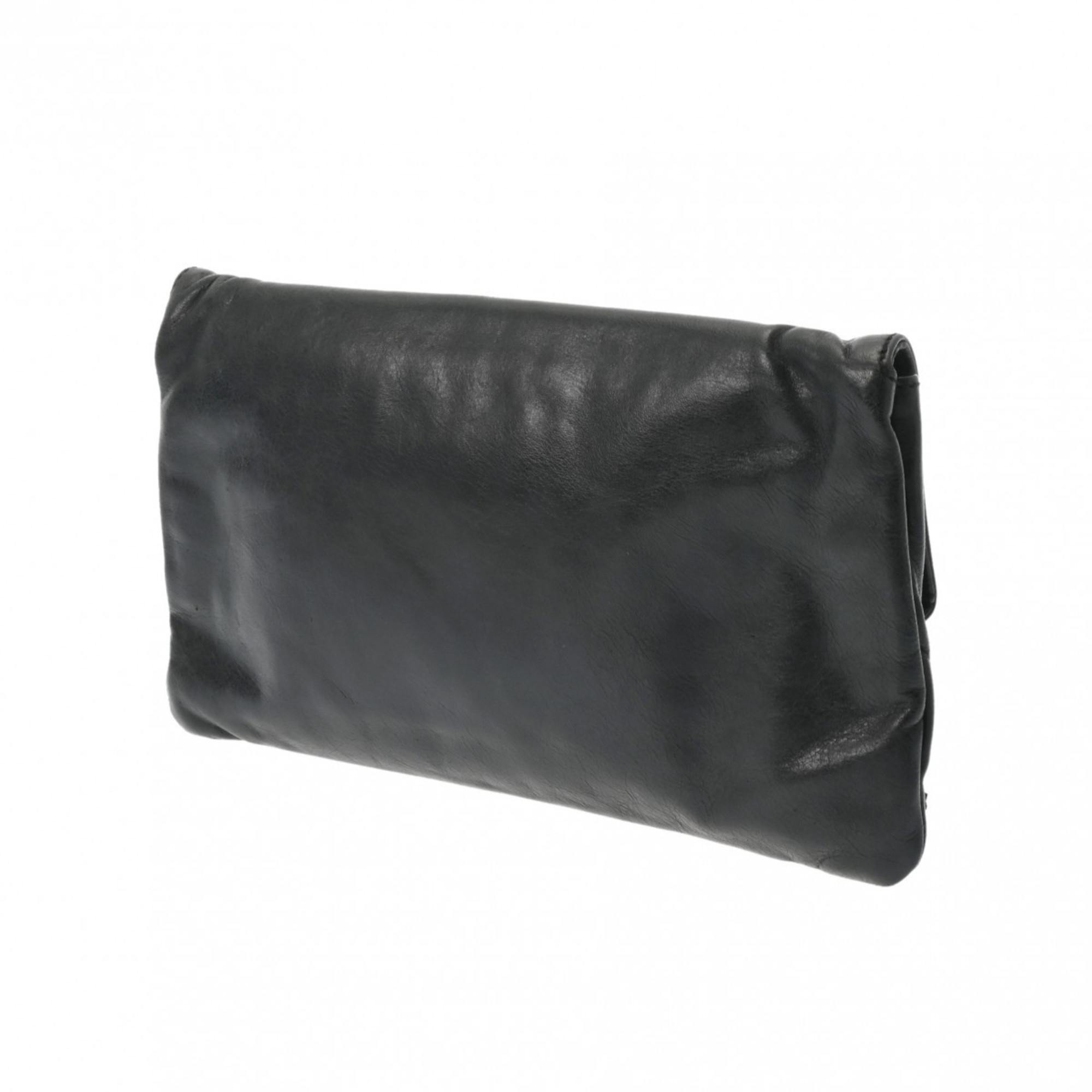 BALENCIAGA Giant Covered Envelope Black 2045340 Unisex Leather Clutch Bag