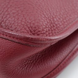 Hermes HERMES Evelyn 2PM Shoulder Bag Taurillon Clemence 2006 Red/□J A5 Snap Button 2 PM Women's