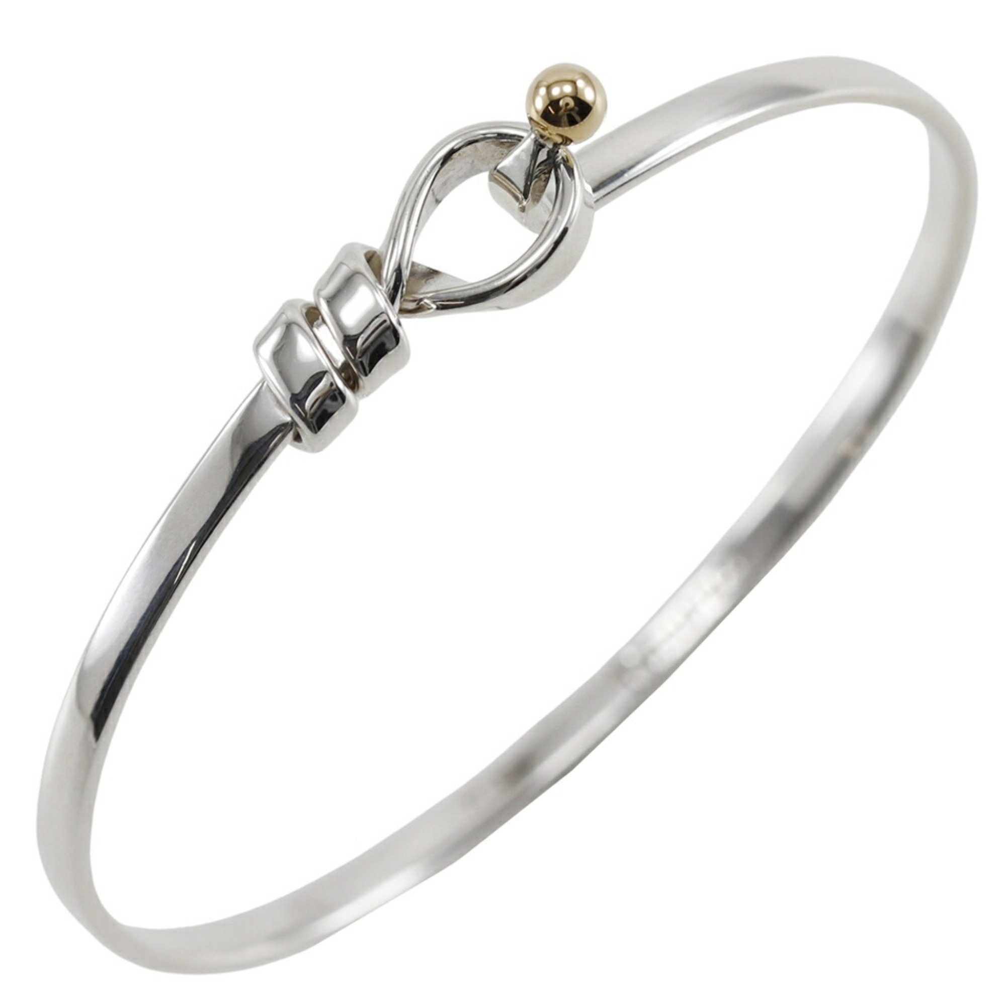 Tiffany & Co. Hook Eye Bangle, 925 Silver x 18K Yellow Gold, approx. 9.3g, Eye, Women's, I213023179