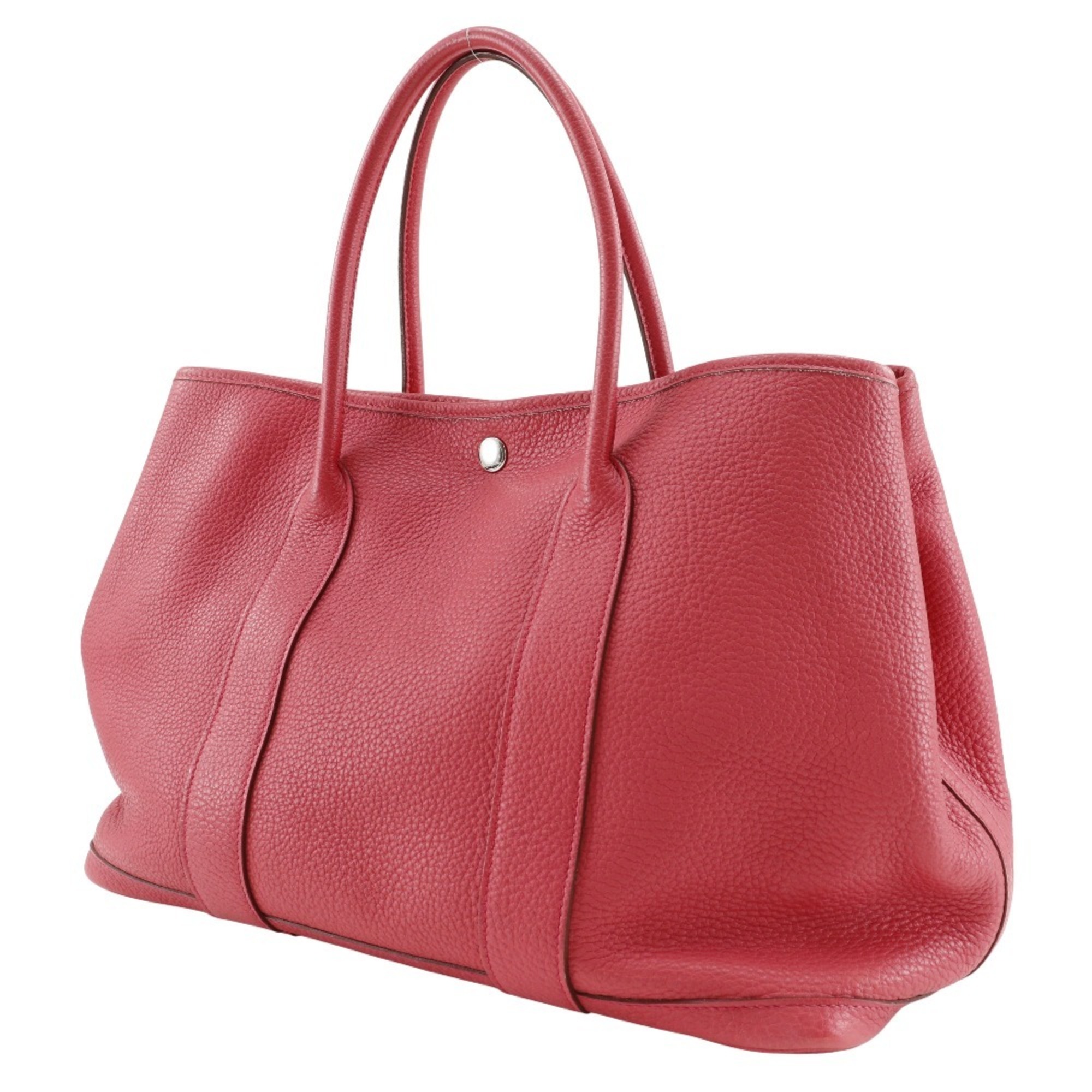 Hermes HERMES Garden PM Tote Bag Negonda Bougainvillea 2012 Pink □P Snap Button party Ladies