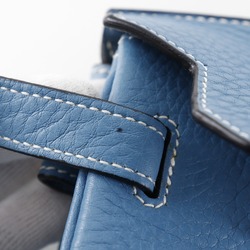 Hermes HERMES Birkin 30 Handbag Taurillon Clemence Blue Jean 2004 □H A5 Belt Clasp Ladies