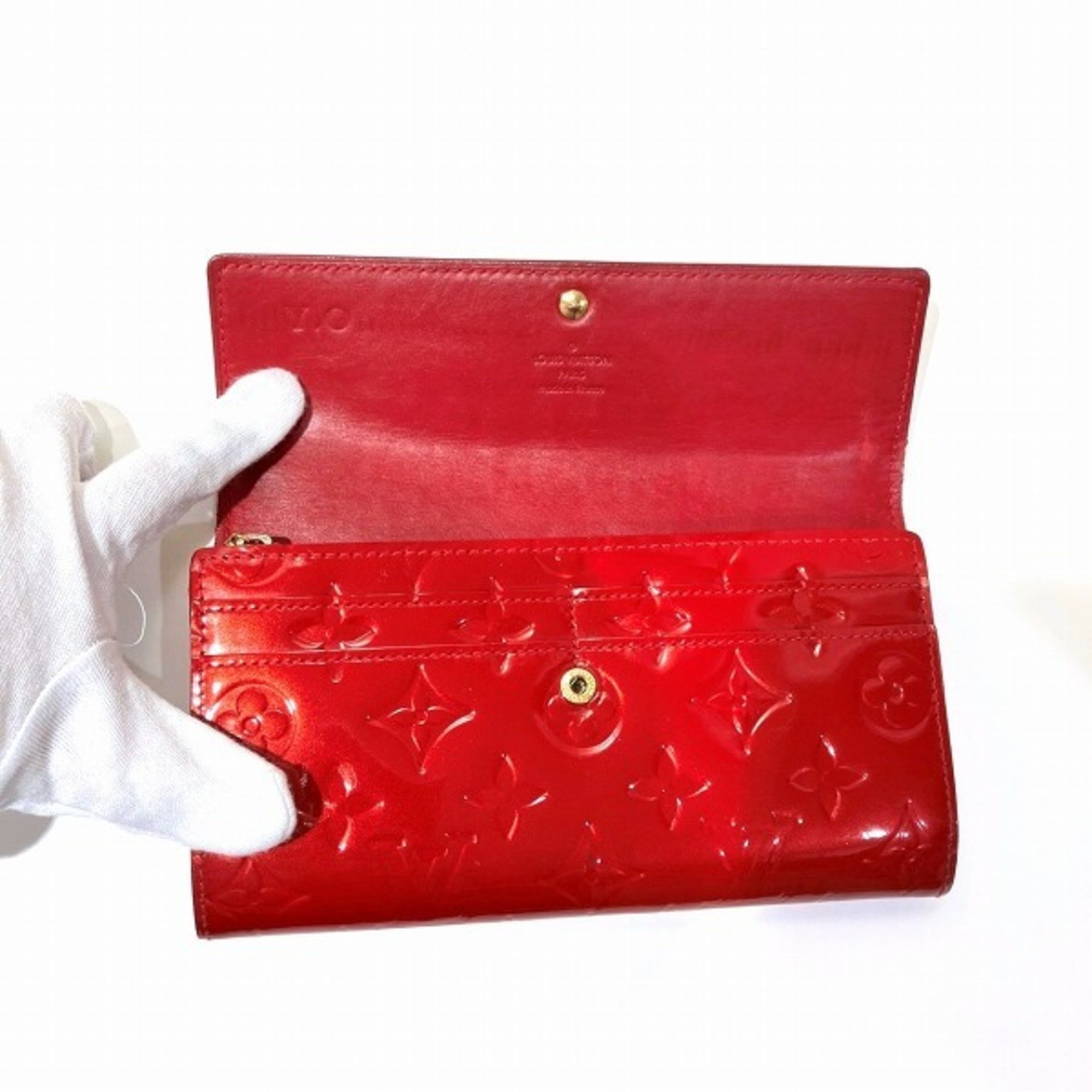 Louis Vuitton Monogram Vernis Portefeuille Sarah M93530 Long Wallet Bi-fold for Women