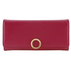 BVLGARI Long Wallet Clip Calf Pink Flap Bvlgari Women's