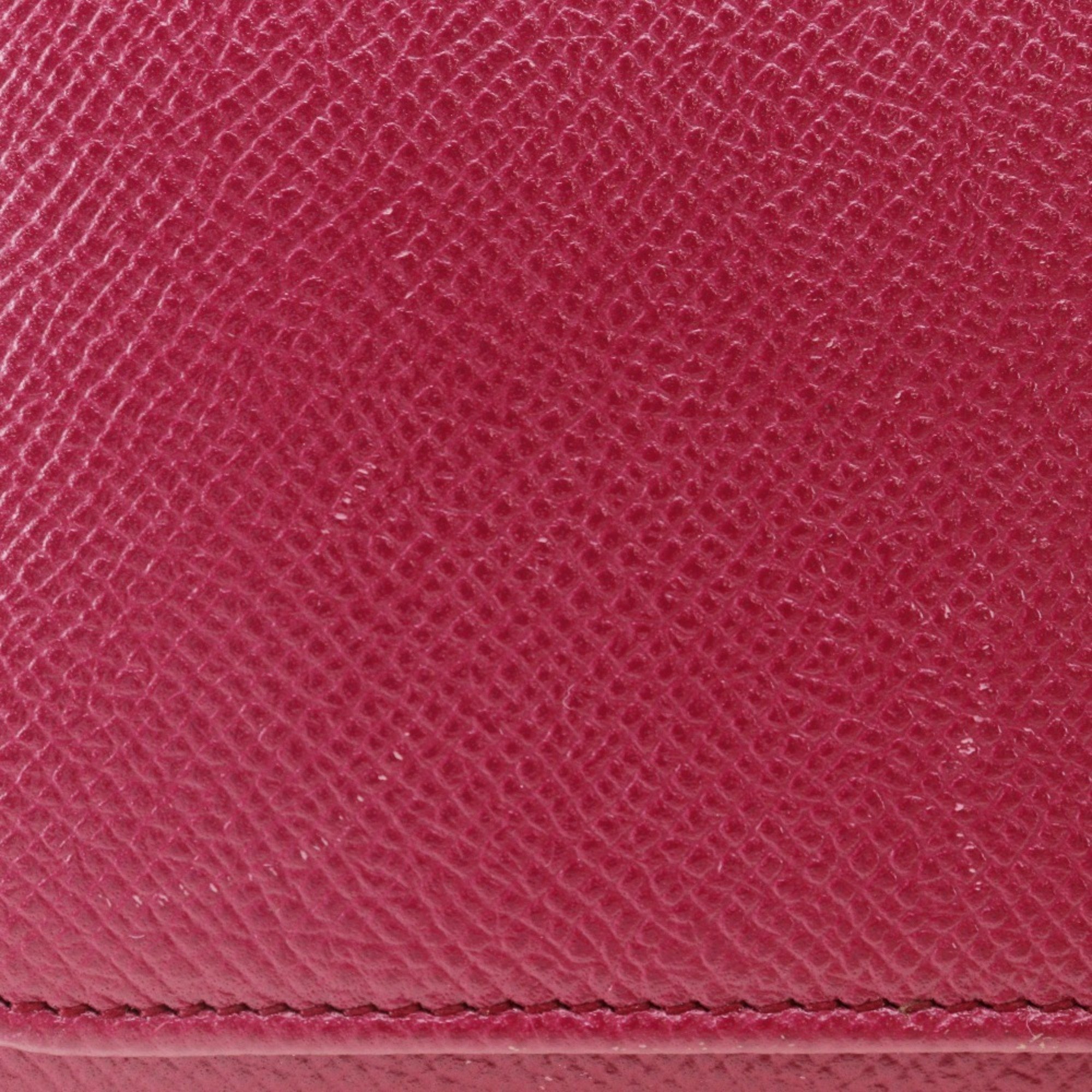 BVLGARI Long Wallet Clip Calf Pink Flap Bvlgari Women's