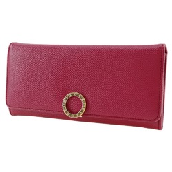 BVLGARI Long Wallet Clip Calf Pink Flap Bvlgari Women's