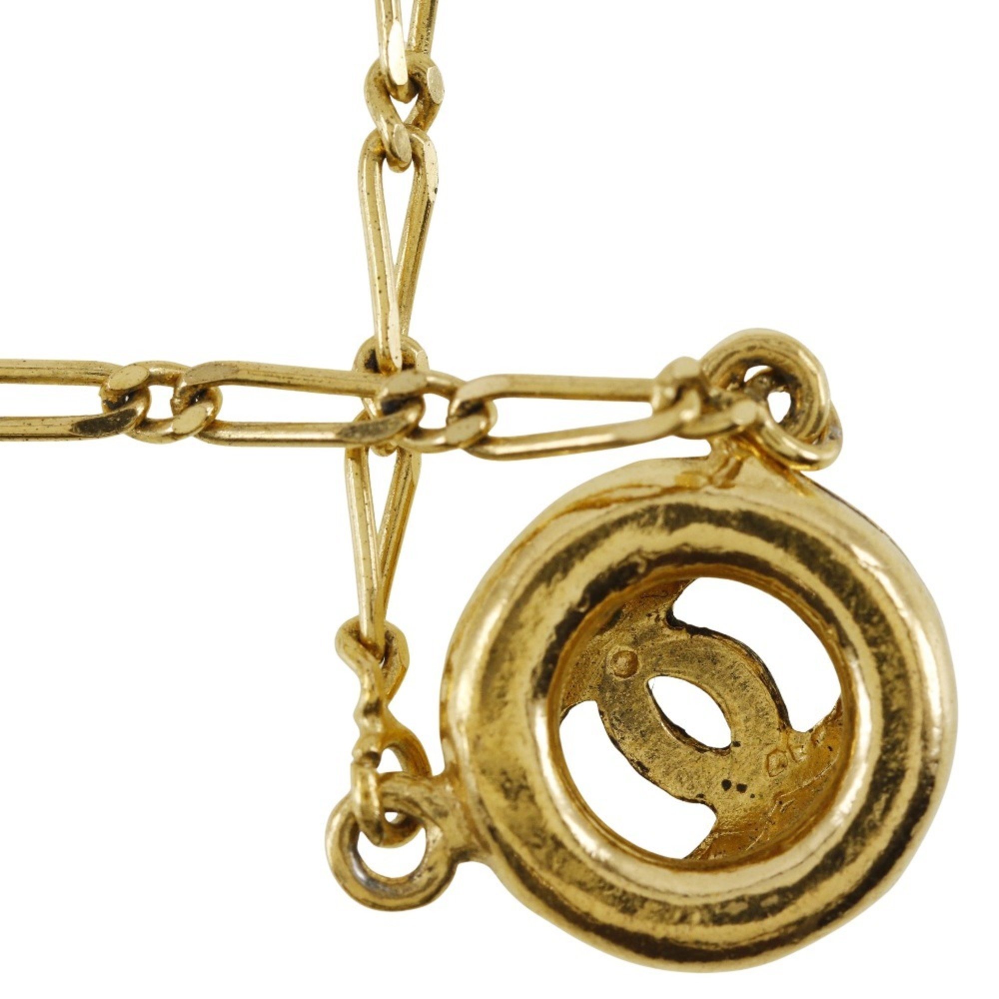 Chanel CHANEL Coco Mark Necklace Gold Plated 1983 Approx. 7.3g COCO Women's