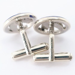 Gucci Cufflinks Silver 925 x Enamel Navy Men's