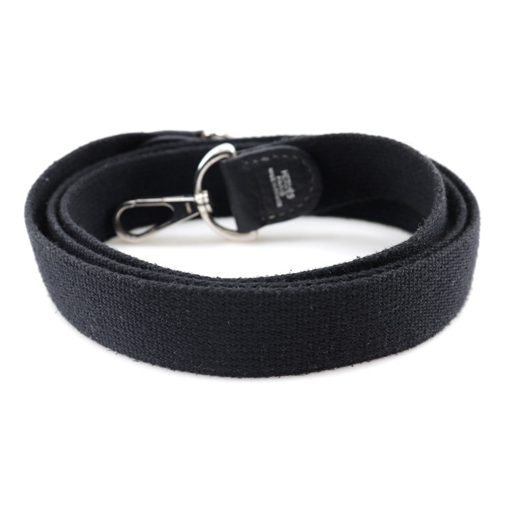 Hermes HERMES Shoulder Strap Canvas Black/Unisex