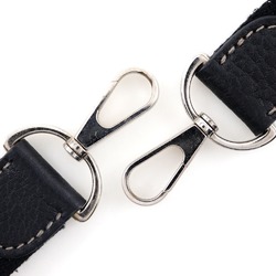 Hermes HERMES Shoulder Strap Canvas Black/Unisex