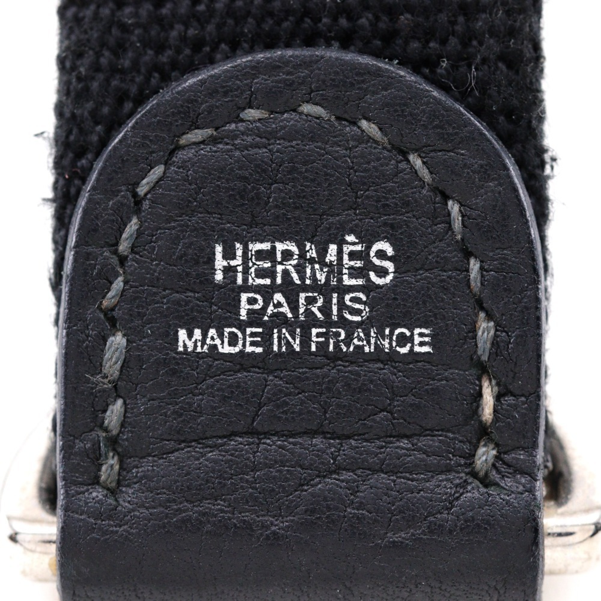 Hermes HERMES Shoulder Strap Canvas Black/Unisex