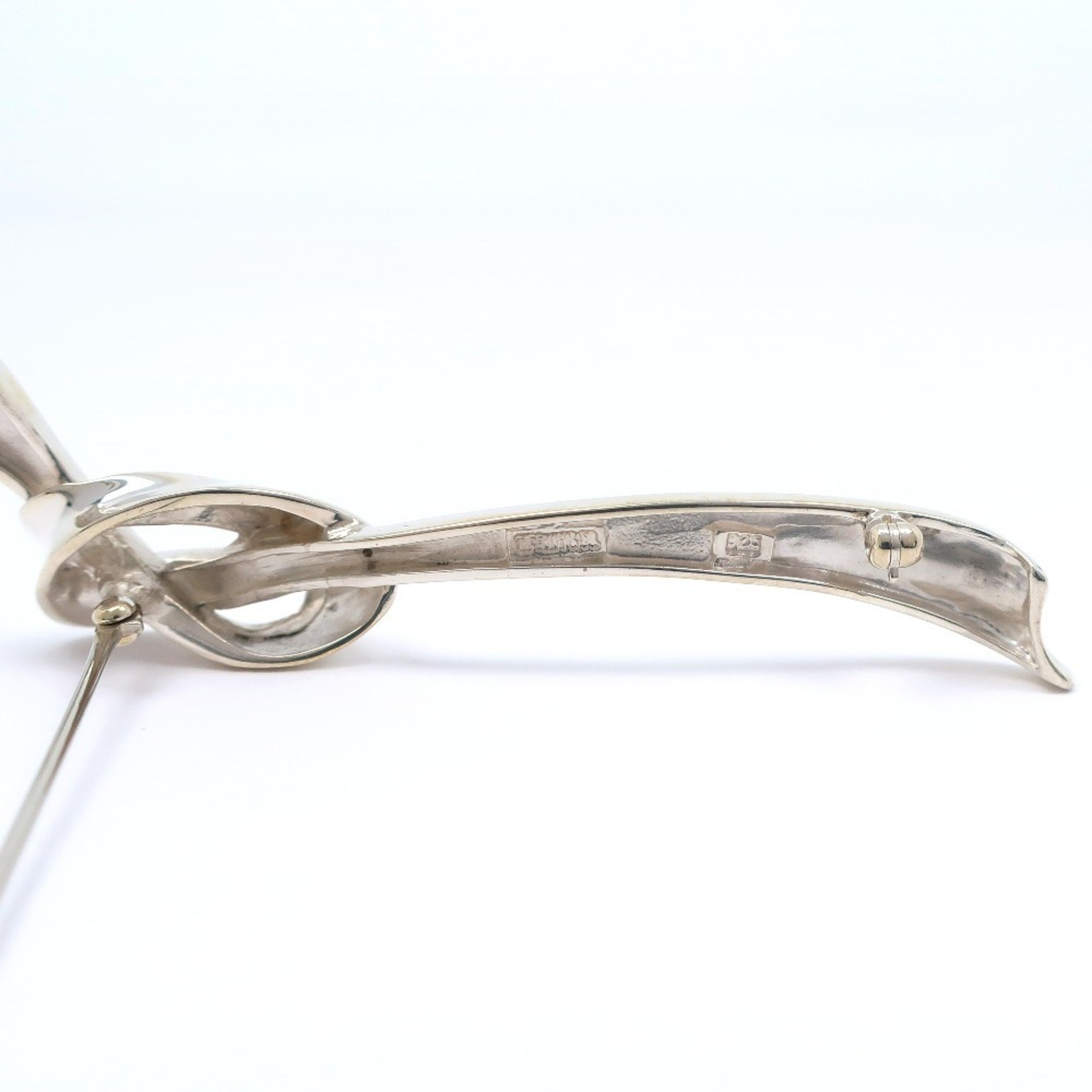 Tiffany TIFFANY&Co. Ribbon knot brooch Silver 925 Approx. 9.4g Ladies