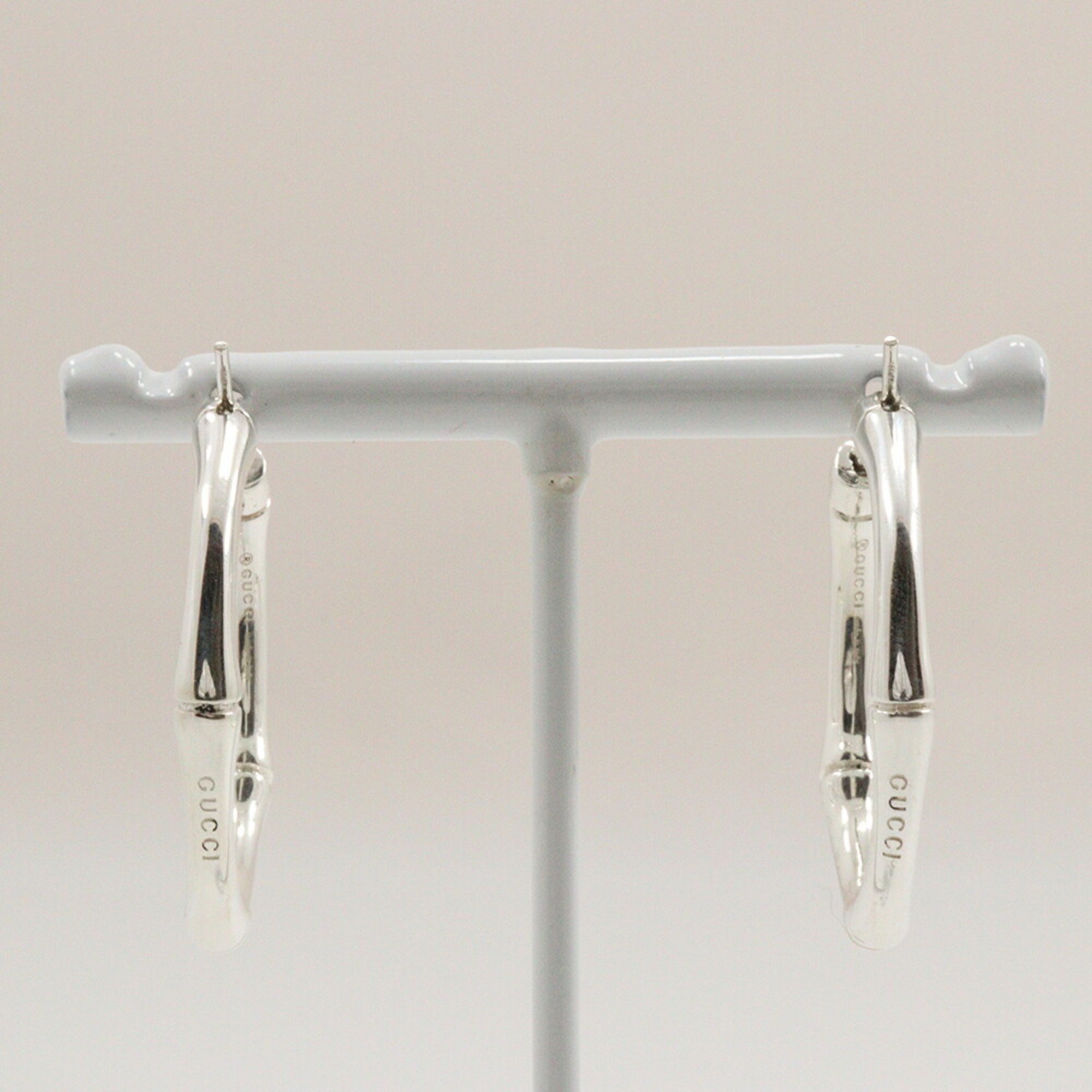 Gucci Bamboo Earrings, Silver 925, Approx. 15.0g, Bamboo, Women's, I213023136