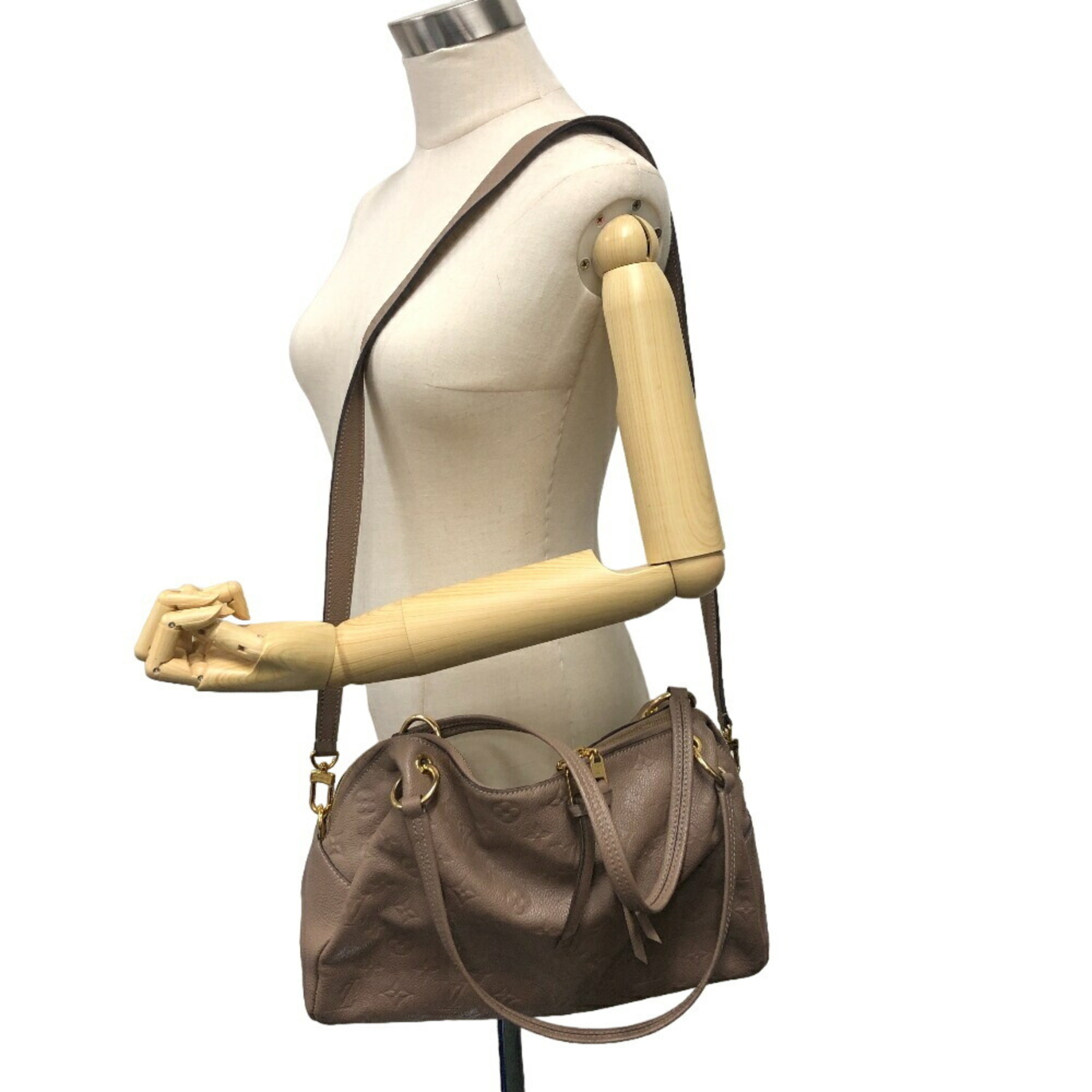 LOUIS VUITTON M43927 Pontu PM Shoulder Bag Empreinte Handbag Beige Women's