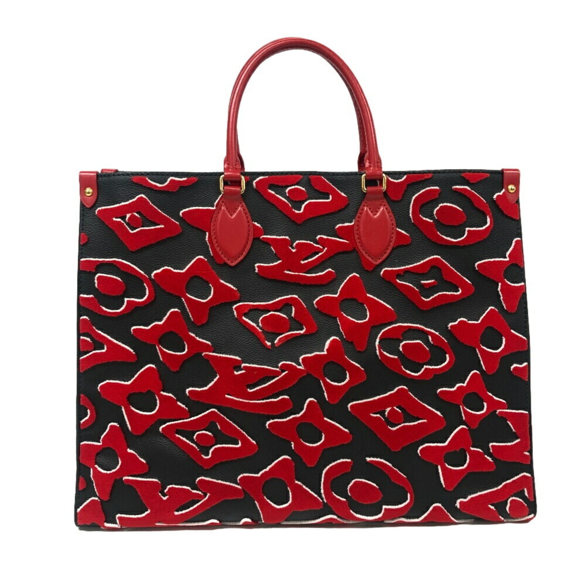 LOUIS VUITTON M45562 LVxUF On the Go GM Taffeta Tote Bag Red Unisex