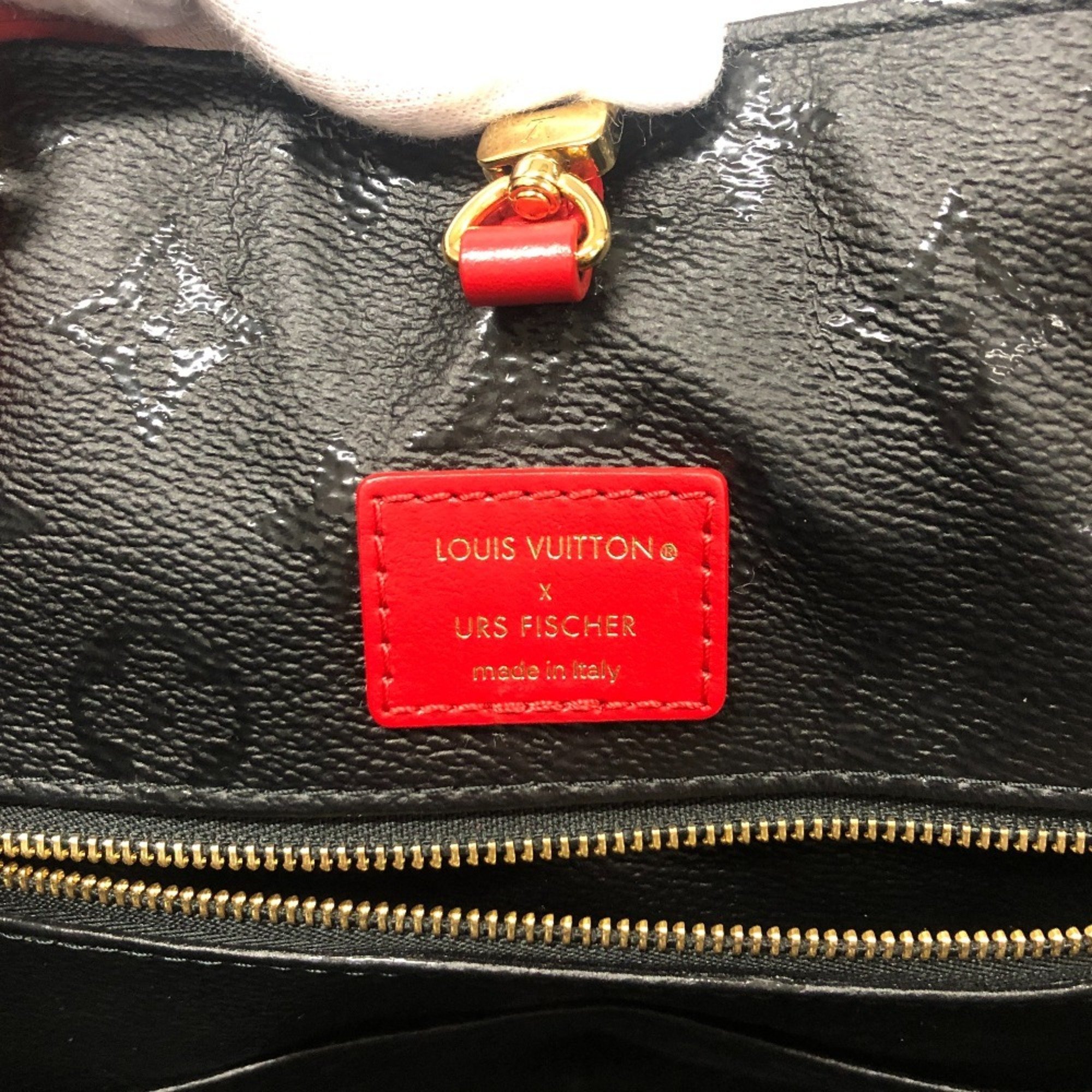 LOUIS VUITTON M45562 LVxUF On the Go GM Taffeta Tote Bag Red Unisex