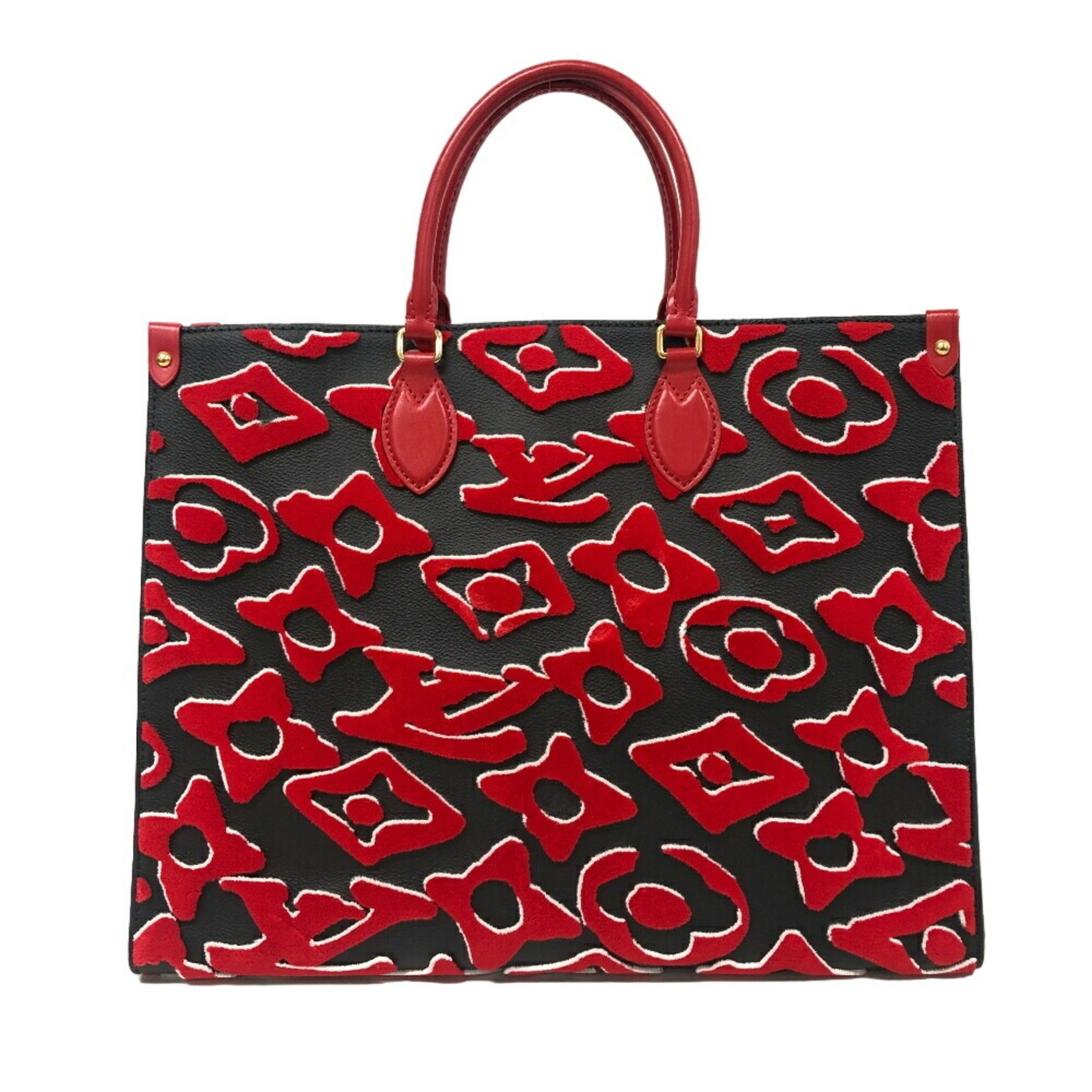 LOUIS VUITTON M45562 LVxUF On the Go GM Taffeta Tote Bag Red Unisex