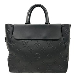 LOUIS VUITTON M58710 Steamer Tote Shoulder Bag Monogram Seal Black Men's