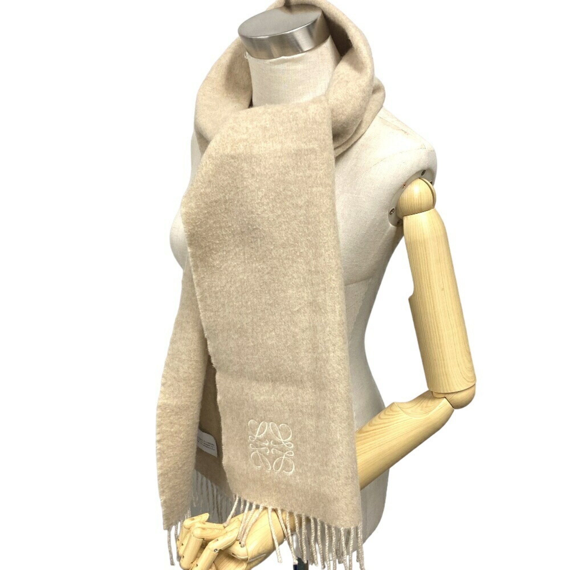 LOEWE Anagram Scarf Beige Women's