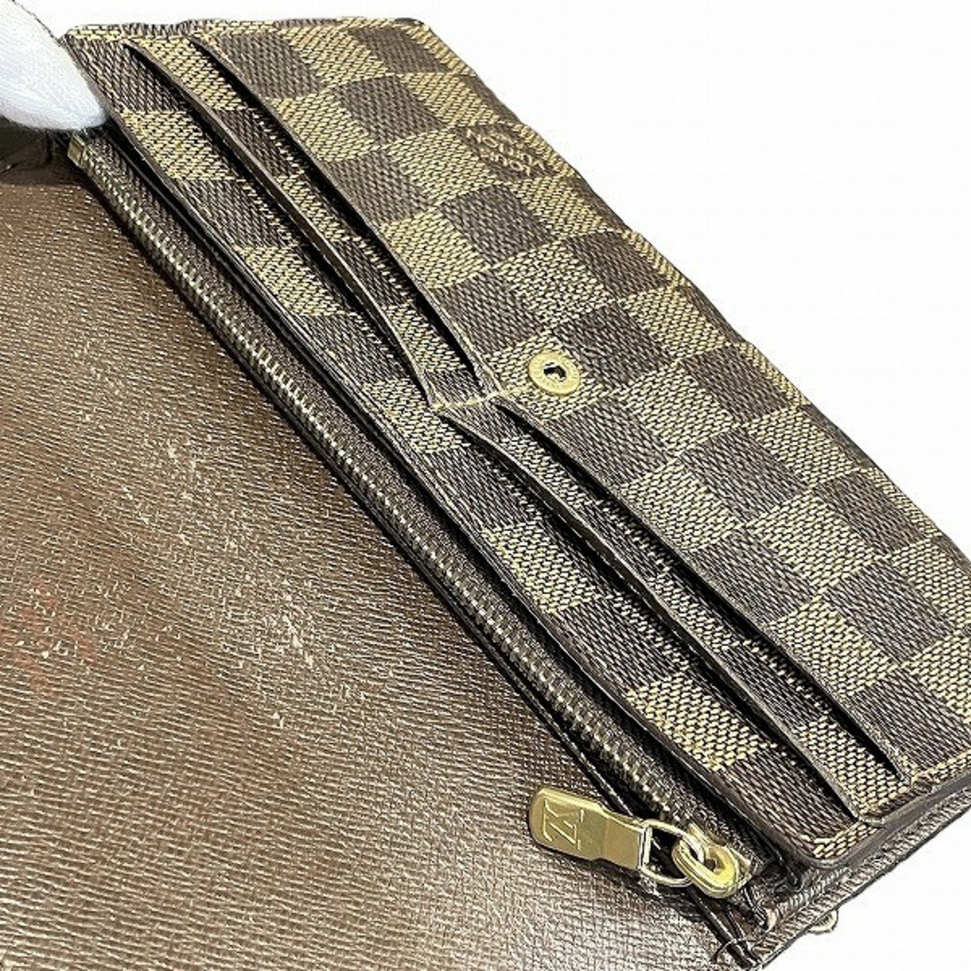 Louis Vuitton Damier Portefeuille Sarah N61734 Long Wallet Bi-fold Men's Women's