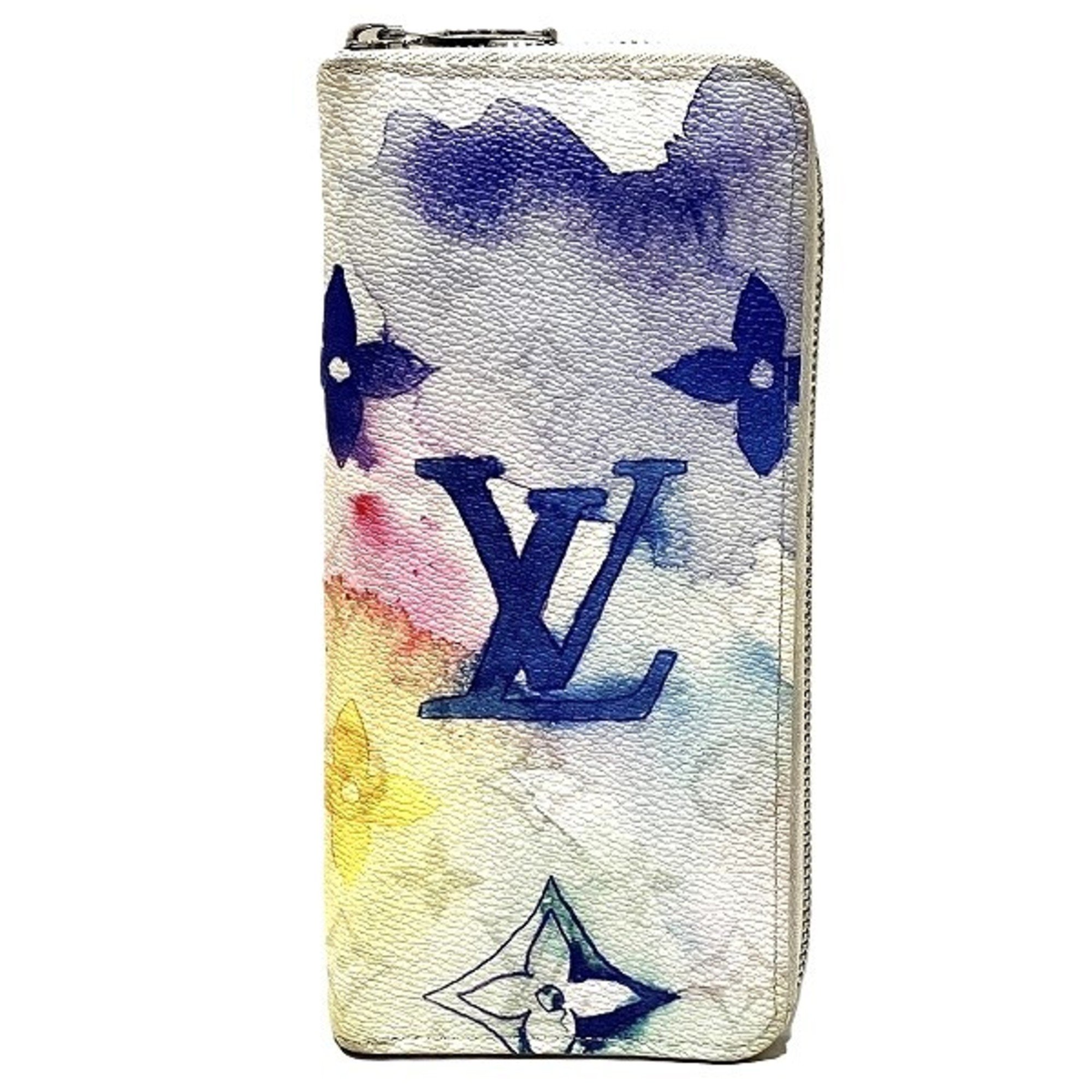 Louis Vuitton Monogram Watercolor Zippy Wallet Vertical M80499 Long for Men and Women