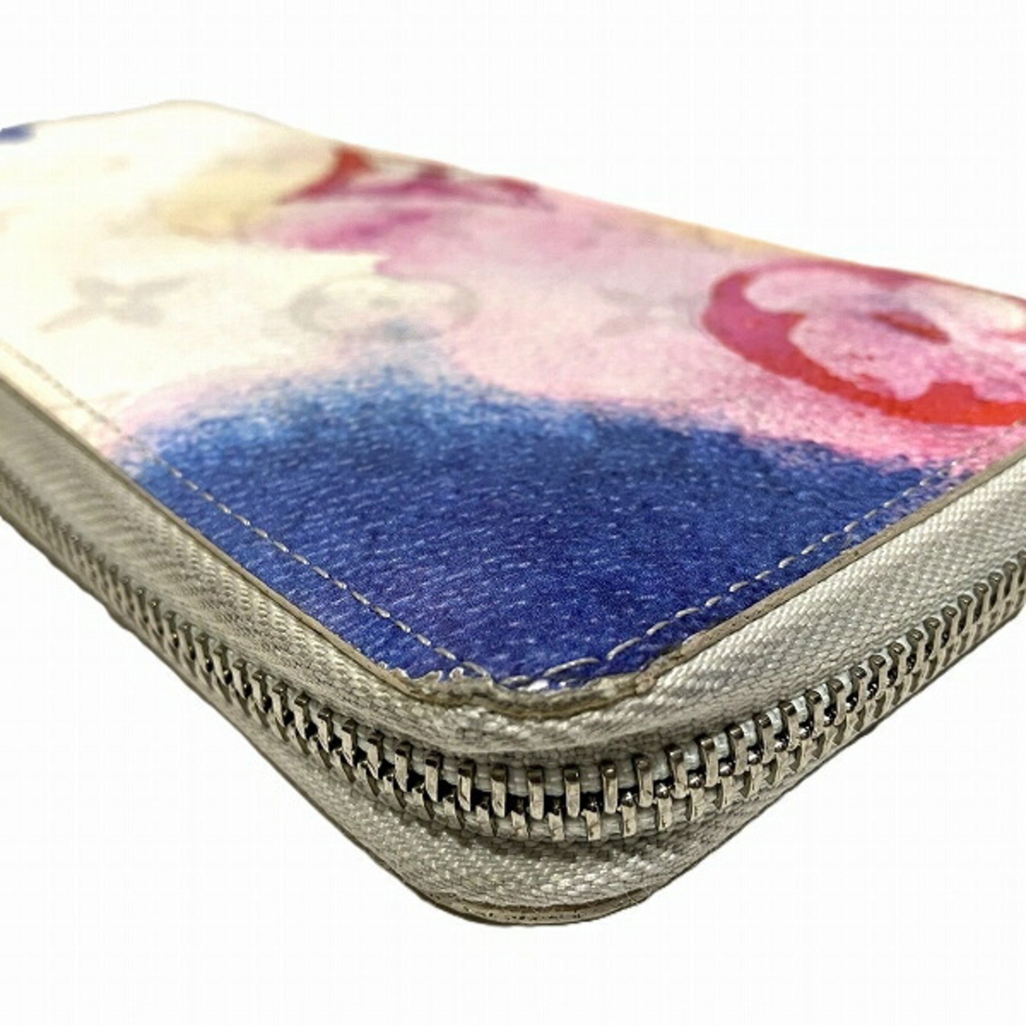 Louis Vuitton Monogram Watercolor Zippy Wallet Vertical M80499 Long for Men and Women